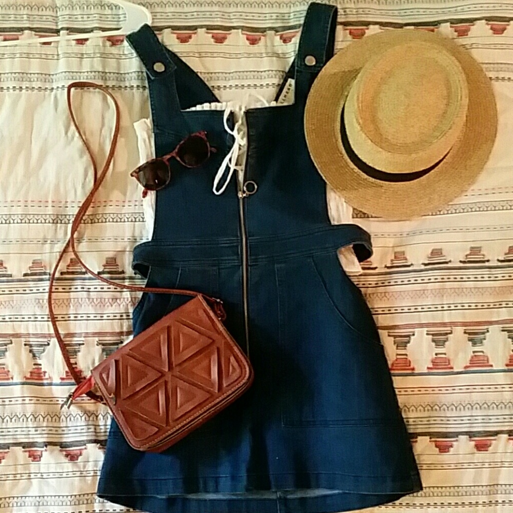 70's style zip up Blue Jean dress
